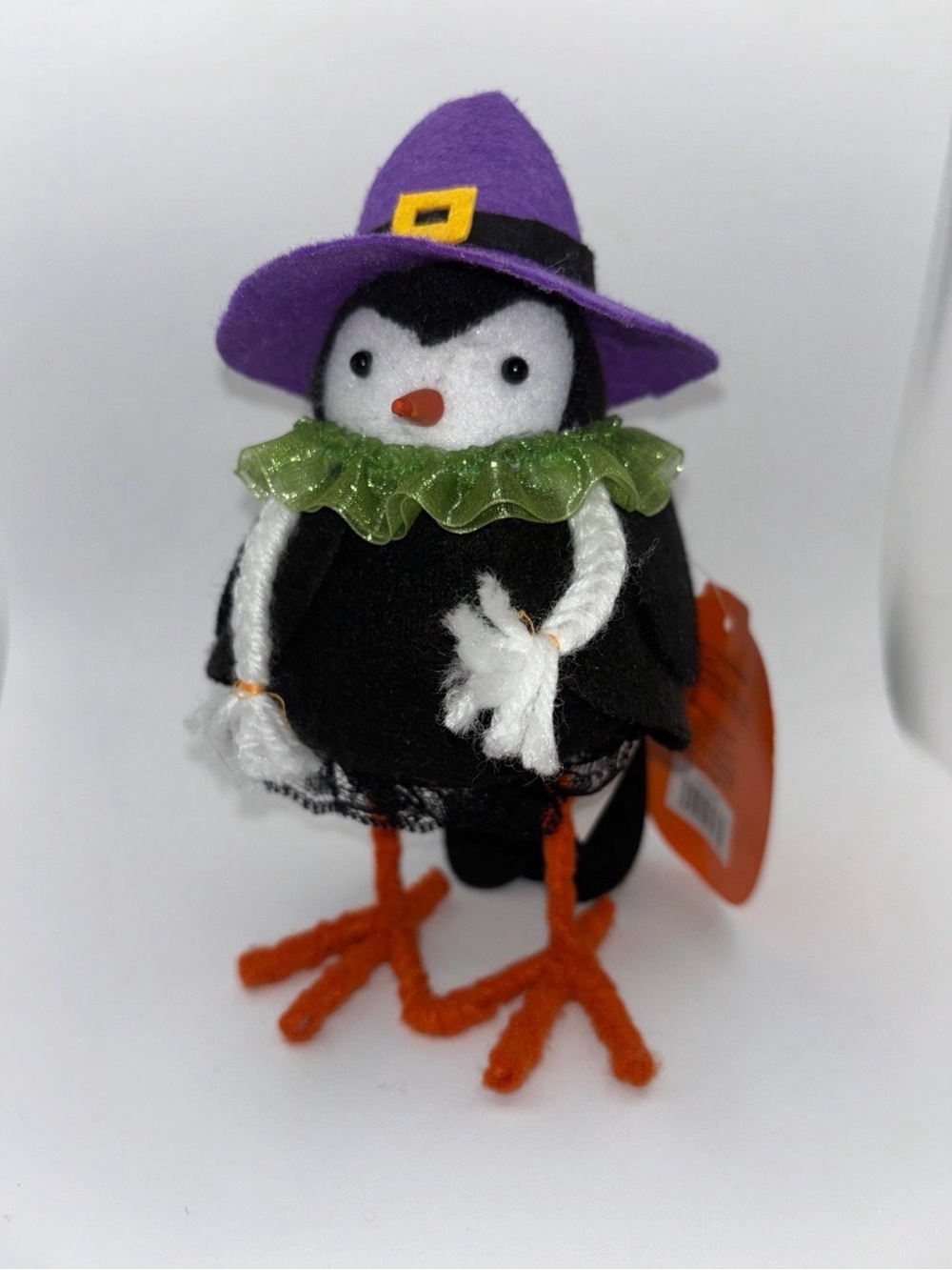 Halloween Witch Bird Figurine
